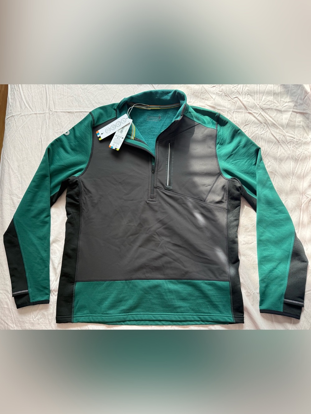Smartwool Active Fleece Pullover Men’s L - Evergreen NWT